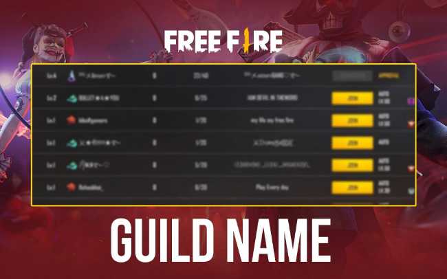 Nama Guild FF Singkat