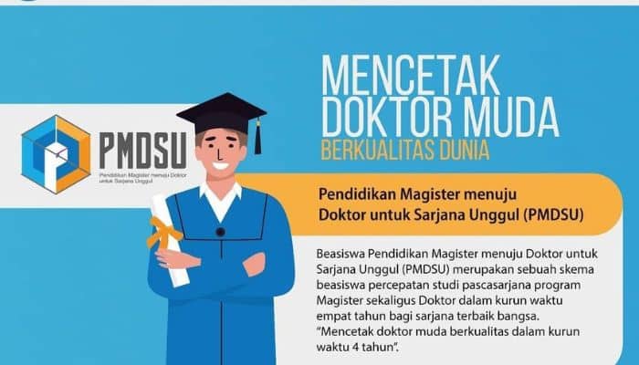 1. Beasiswa PMDSU Atau Program Magister Menuju Doktor Untuk Sarjana Unggul