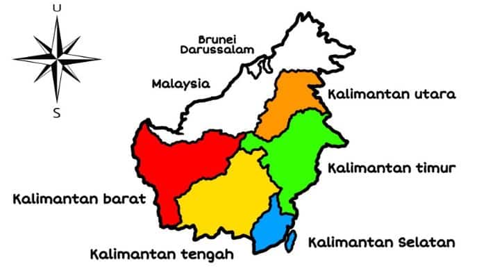 2. Peta Provinsi pada Pulau Kalimantan