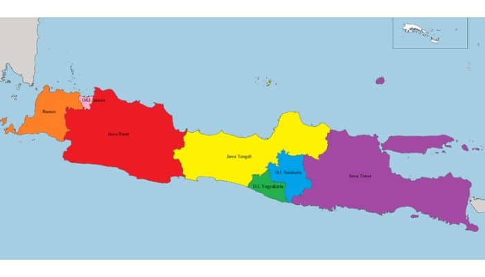 3. Peta Provinsi pada Pulau Jawa