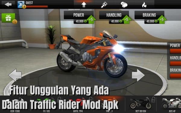 Fitur Unggulan Yang Ada Dalam Traffic Rider Mod Apk