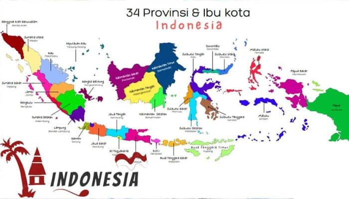 Macam-Macam Peta Provinsi Di Negara Indonesia Beserta Nama Ibukota dan Luas Wilayahnya