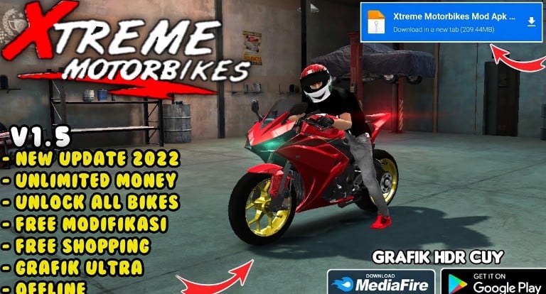 Link Download Xtreme Motorbikes Mod Apk Unlimited Money