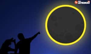 ilustrasi pengamatan gerhana matahari